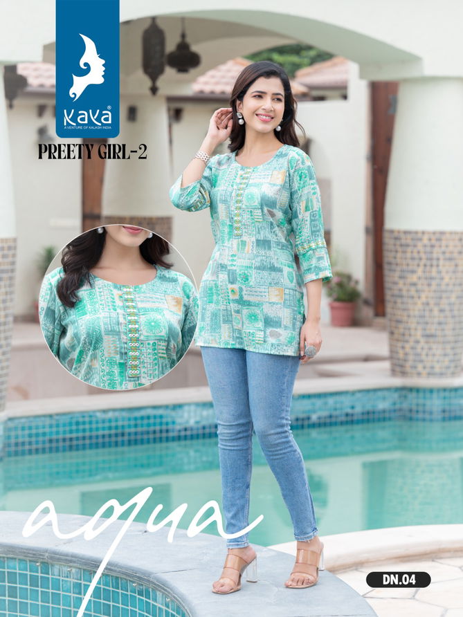 Pretty Girl 2 By Kaya Printed Short Kurtis Catalog